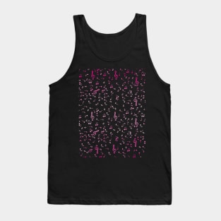 Pink Gradient Music Notes Tank Top